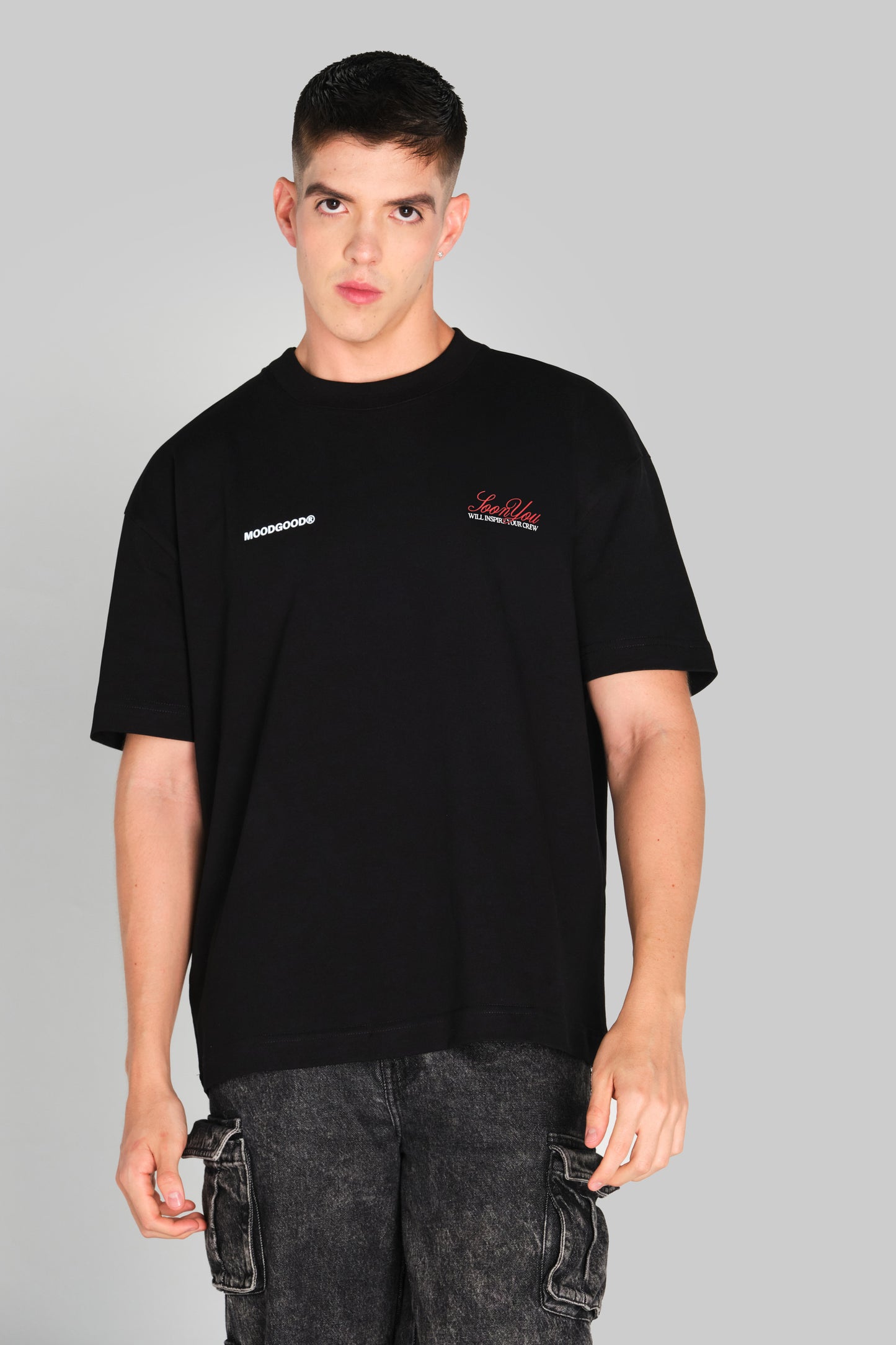 Tshirt Boxy Negra YOU SOON
