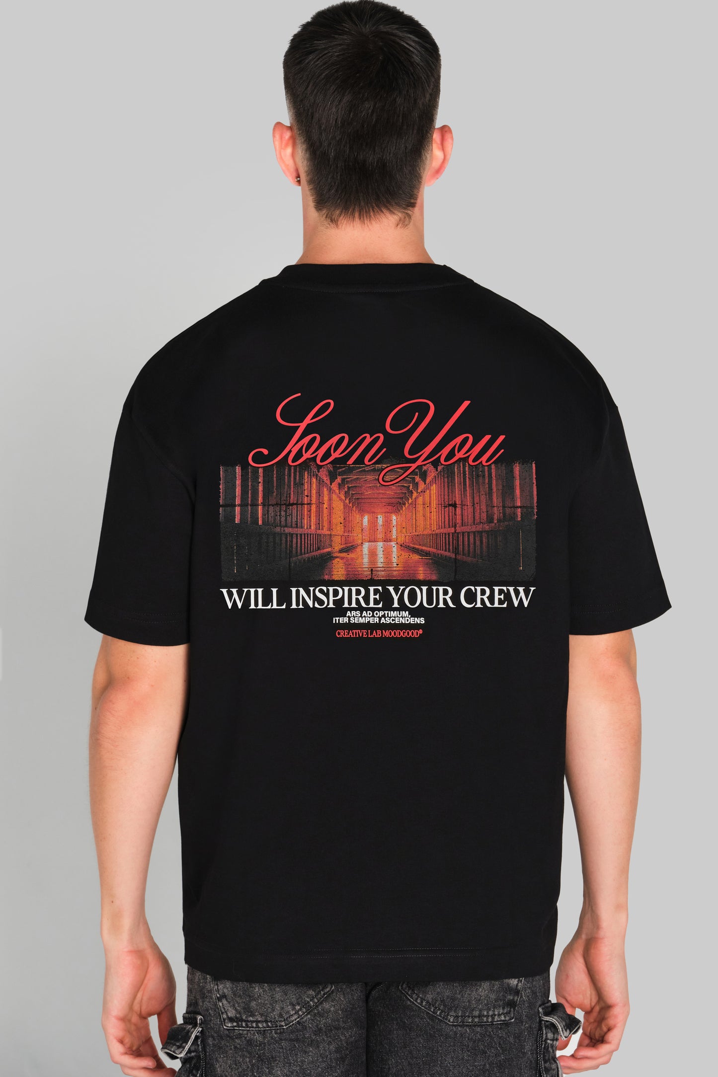Tshirt Boxy Negra YOU SOON